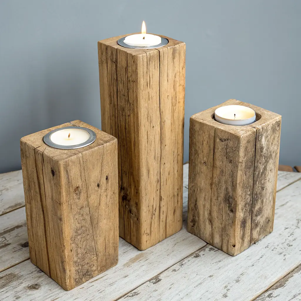 Rustic Candle Holders